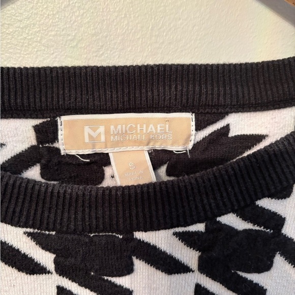 Michael Kors Long Sleeves Houndstooth Geometric Patterned Sweater Small - Picture 3 of 7